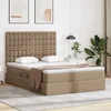 Krevet s od storage s madracem Kapućino 140 x 200 cm Lažna koža