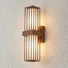 Lucande zunanja stenska svetilka Chandan, rjava, 2-svetilna, IP54, E27 - Sodobni - rja, bela - Aluminij