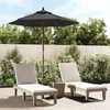 Vrtni suncobran s drvenim stupom crni 196 x 231 cm