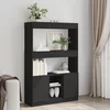 Visoka komoda crna 92 x 33 x 140 cm od konstruiranog drva