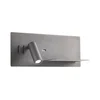 Redo 01-3316 - LED zidni spot BROOK LED/8W/230V + LED/3W USB crna