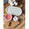 Aberto Design Set Betonskih sveća 28ST, Belo-rozi