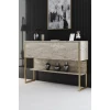 Hanah Home Komoda Luxe 120x80x30cm Bež-Zlatna
