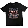 Kiss End Of The Road Tour Red (Back Print) Black XL Majica