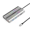 Orico XDR 12v1 USB-C Docking Station RGB, 3x USB-A, PD 100W, HDMI 4K, VGA, RJ45, Čitalnik kartic - Srebrna