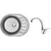 Deante ZST 011C Sudopera, 1 korito, 18cm + BCA 066M Slavina, 256mm, Inoks