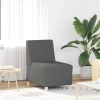 Modularna sofa bez naslona za ruke tamno siva 55 cm tkanina