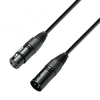 Adam Hall DMX-Kabel, moški XLR-konektor/ženski XLR-konektor, 0,5 m, črne barve