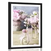 Plakat s paspartujem romantični rožnati nagelj v vintage pridihu - 30x45 no frame