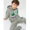 Sinsay - Donji deo trenerke loose jogger Minecraft - smeđesivo