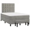 Vidaxl Box spring postelja z vzmetnico svetlo siva 120x190 cm žamet