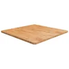shumee vidaXL Kvadratna mizna plošča sv. rjava 80x80x2,5cm trdna hrastovina