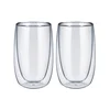 Set of 2 double-walled drinking glasses for latte macchiato, 400 ml -