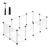 Songmics Igralni ograja za male živali 125x63x42 cm bela