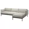 ÄPPLARYD Sofa trosed s lenjivcem, Lejde svetlosiva