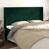vidaXL Vzglavje z ušesi temno zeleno 183x16x118/128 cm žamet