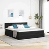 Krevet s od storage s madracem s uzglavljem Crna 90 x 200 cm