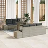 Set sofe s jastukom 7 pcs Svijetlo siva poliratan