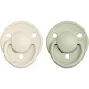 BIBS De Lux Natural Rubber 2 duda Ivory/Sage 2 kos