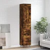 Visoka komoda dimljeni hrast 34,5x34x180cm konstruiranog drva
