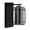 Jonera Wall Lamp Black P25 1X40 E27 Smoked Lampshade