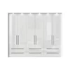 JELA Plakar P66B/PN - kolekcija Piano - Kristalno bela/Kristalno Bela HG Lak - 277x226x60 cm
