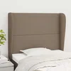 VIDAXL Vzglavje z ušesi taupe 103x23x118/128 cm blago