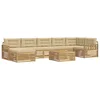 Set vanjskih sofa s jastukom 8 pcs Bijela i bež