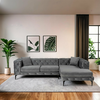 ATELIER DEL SOFA Ugaona garnitura Como Eco Right Anthracite Black