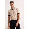 Trendyol Muška majica Tmnss26Ts00009, Bež