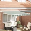 Električna retraktabilna tenda Zelena i bijela 300 x 250 cm