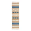Ročno tkan tekač iz mešanice jute v naravni in modri barvi 60x230 cm Medina Jute – Flair Rugs