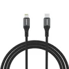 DUDAO Opleten kabel USB-C – iPhone Lightning 30 W, 1,2 m – črn