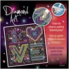 Komplet za sestavljanje z diamantnimi mozaki - napis Love