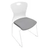 MASTER Stolica fiksna 45x42x43x87cm bijela/siva 028