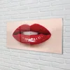 tulup.si Slika na steklu Rdeče ustnice 125x50 cm 2 obešalnika