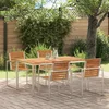 vidaXL Zunanja jedilna miza 150x90x75 cm Trden tik