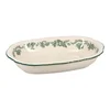 Zelen/slonokoščen servirni porcelanast krožnik Cyril – S|P Collection