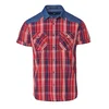 KOROSHI Srajca moder denim/rdeča/bela