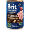 Brit Premium by Nature Dog Cons. - piščanec s srčki 400 g