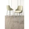 Hanah Home set od 4 barskih stolica Tera, krem tkanina Babyface, hromirane metalne noge
