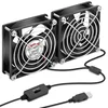 2x Wathai USB ventilator 80 mm s 3 stopnjami hitrosti