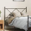 Vidaxl Kovinsko nadomestno vzglavje črno 107 cm