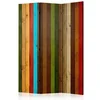 artgeist Paravan Wooden Rainbow, 3-Delni, Akustičen
