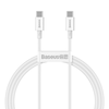 Baseus Superior Series Cable USB-C to USB-C, 100W, 2m (white) (6953156208469)
