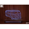 Black Cut 3D Lampa Bela
