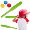 Teddies Baseball palica 50cm + žogice 3ks iz plastike