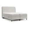 Svetlo siva boxspring postelja s prostorom za shranjevanje 140x200 cm Melba – Maison de Reve