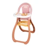 Jedálenská stolička s farebnými krúžkami Highchair Soft Baby Nurse Smoby s lyžičkou a tanierikom pre 42 cm bábiku od 18 mes SM220388
