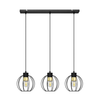 Luster na sajli STARLIGHT 3xE27/15W/230V crna/zlatna